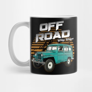 Willys Wagon jeep car offroad name Mug